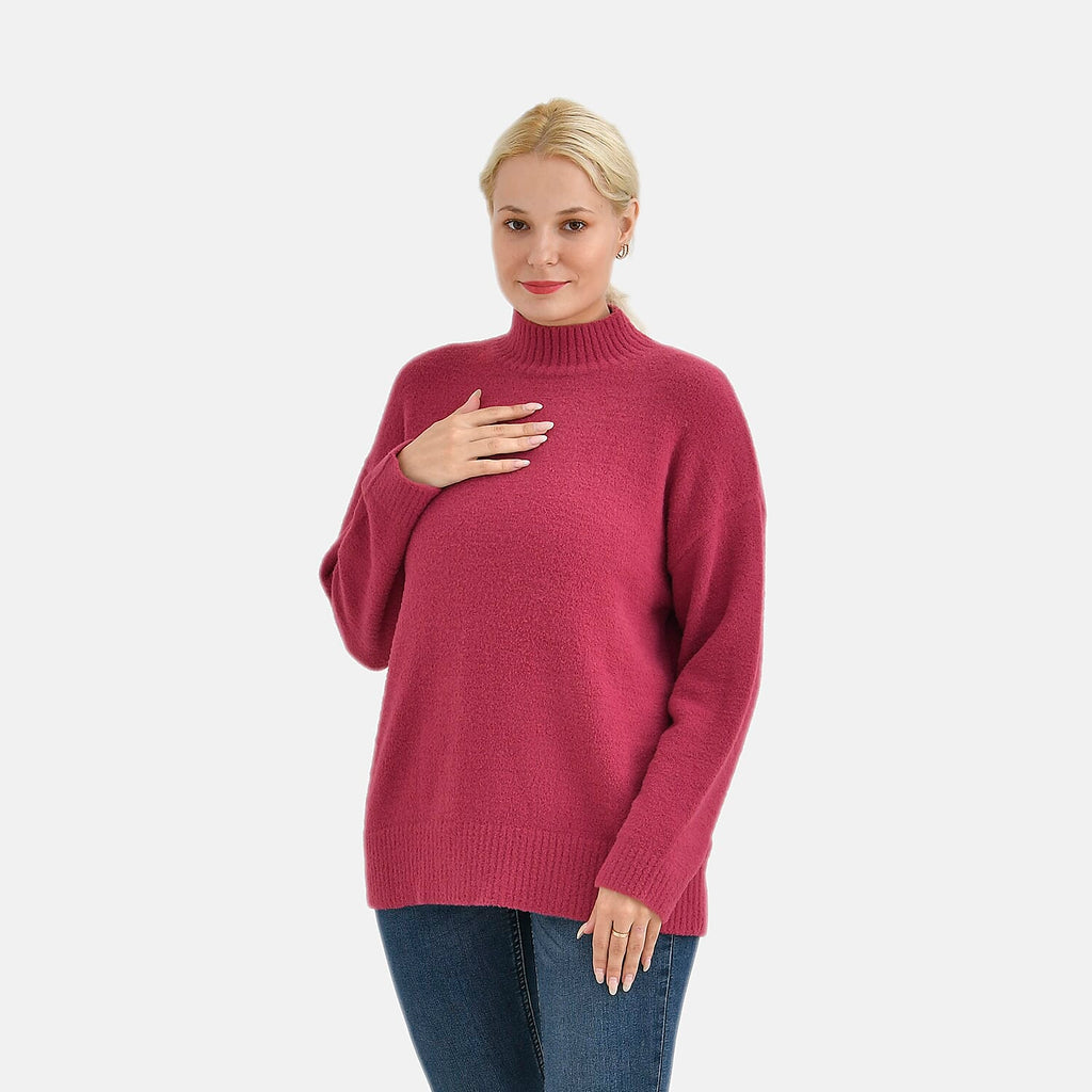 La Marey Alpaca-like Sweater (Size 8 to 10)- Red