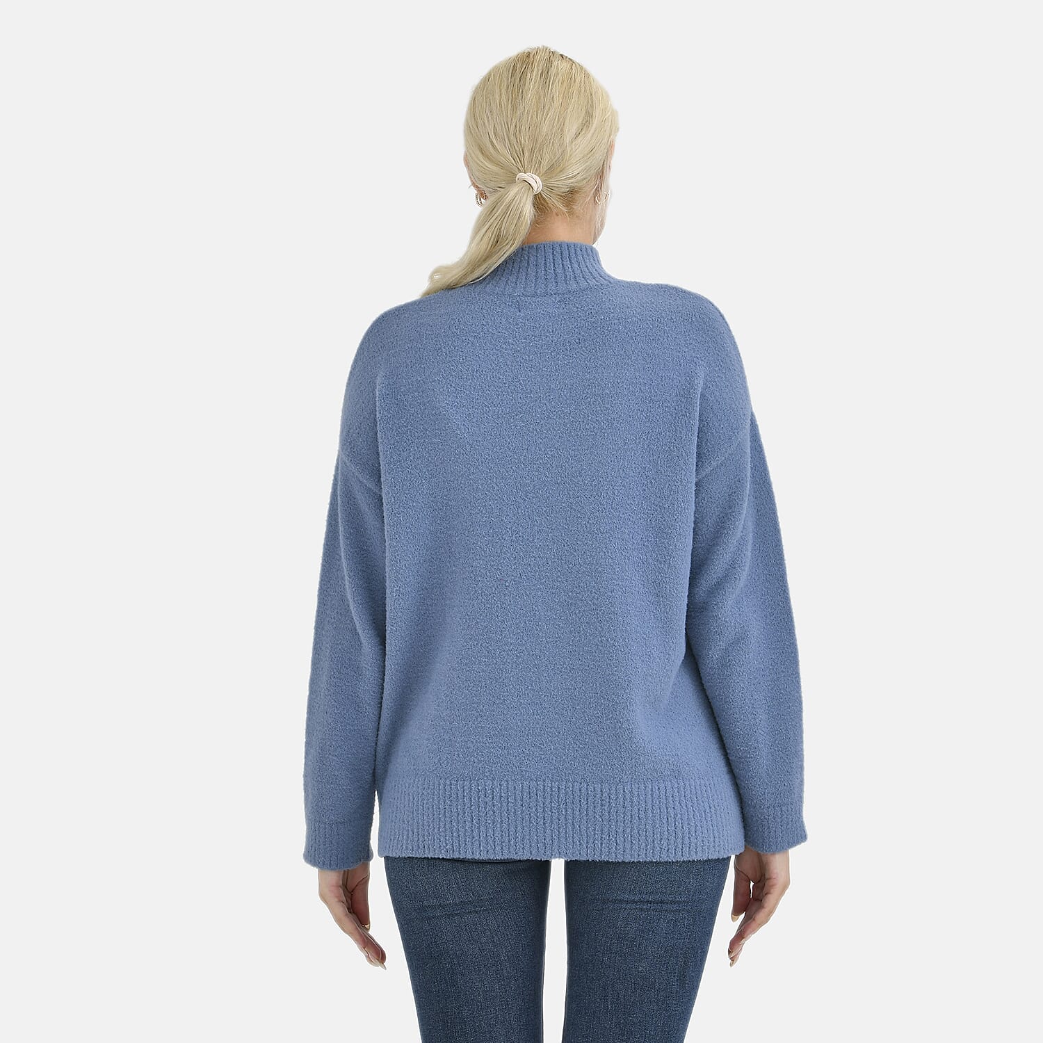 La Marey Alpaca-like Sweater (Size 12 to 14)- Blue