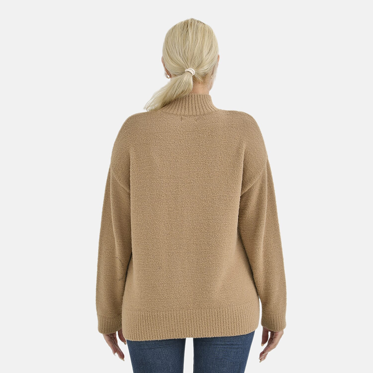 La Marey Turtle Neck Jumper  (Size 12 to 14)- Khaki