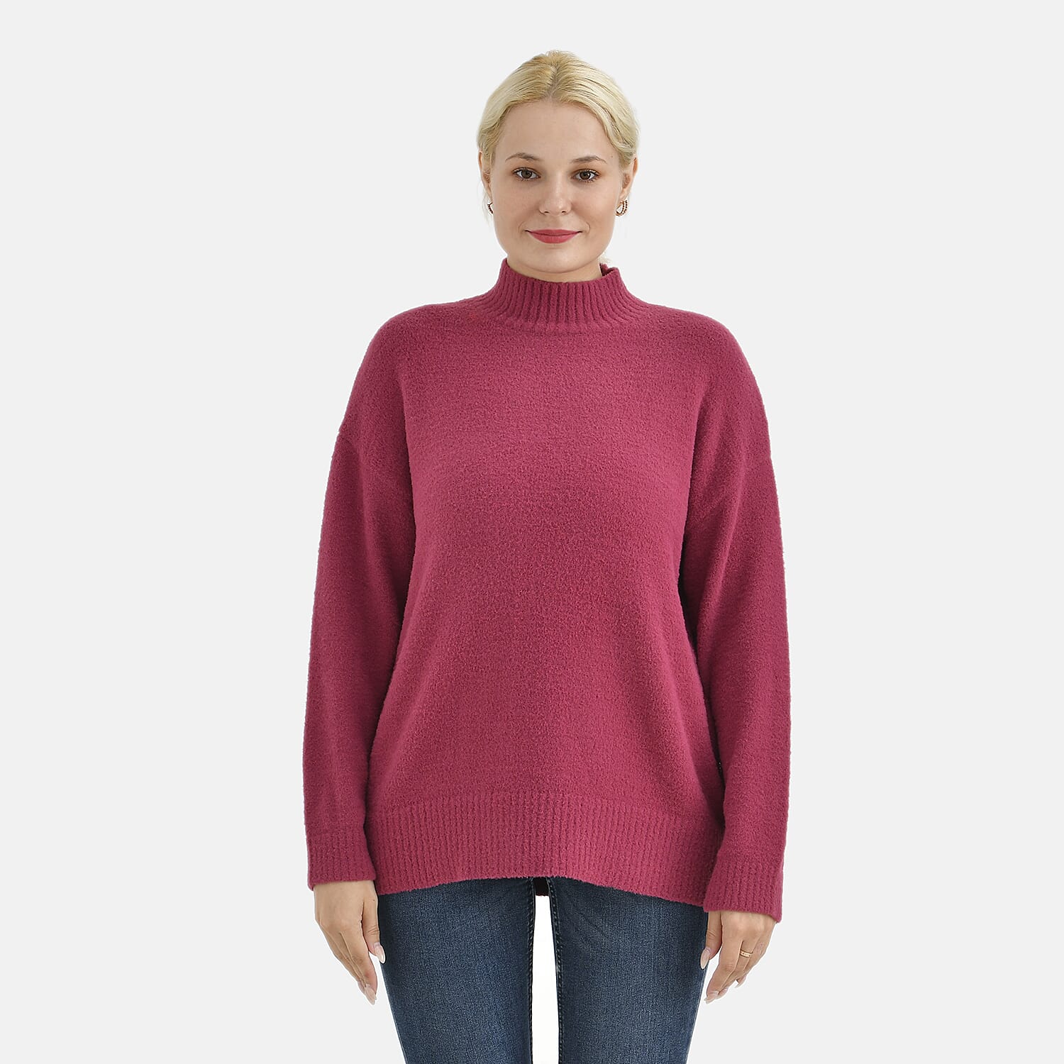 La Marey Alpaca-like Sweater (Size 12 to 14)- Red