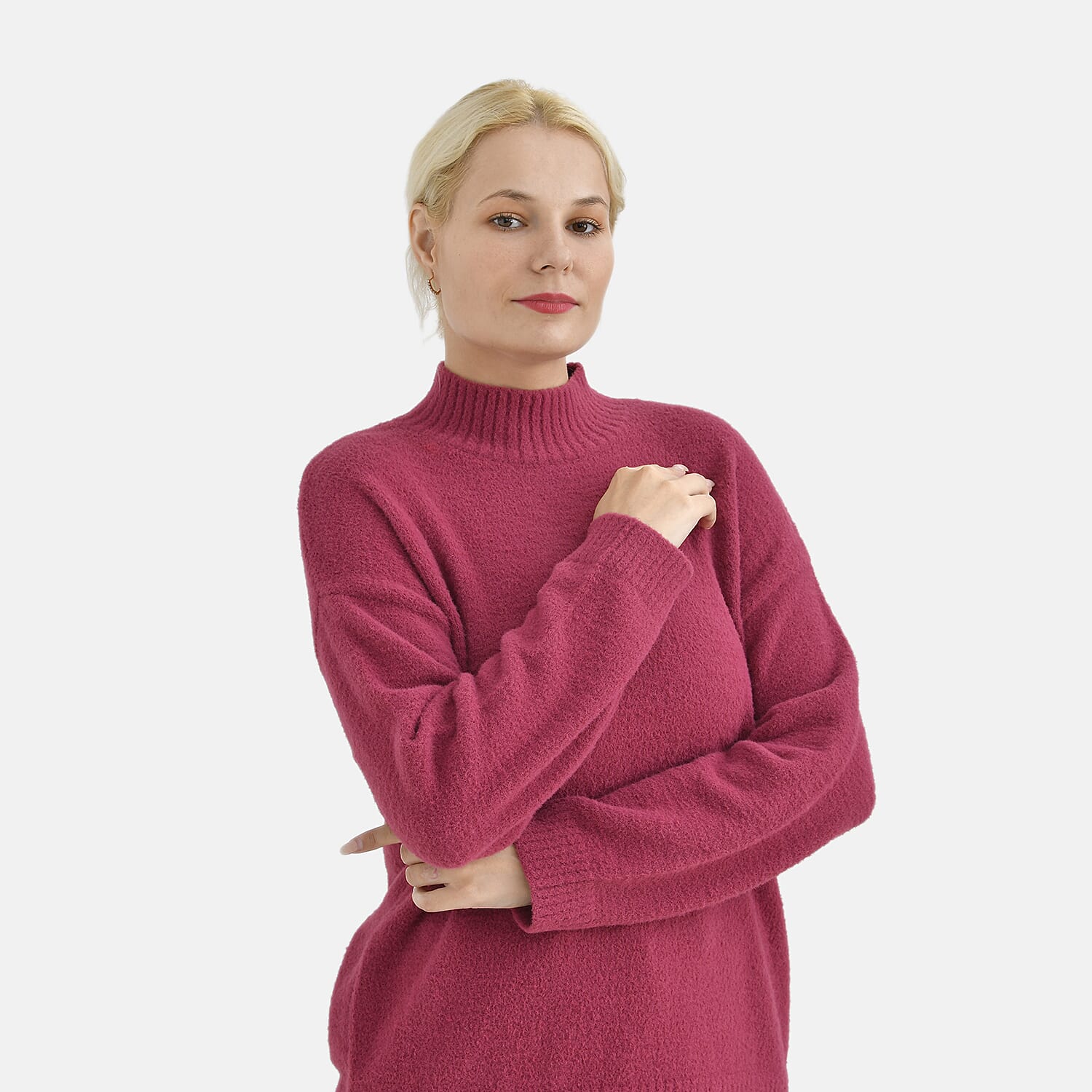 La Marey Alpaca-like Sweater (Size 12 to 14)- Red
