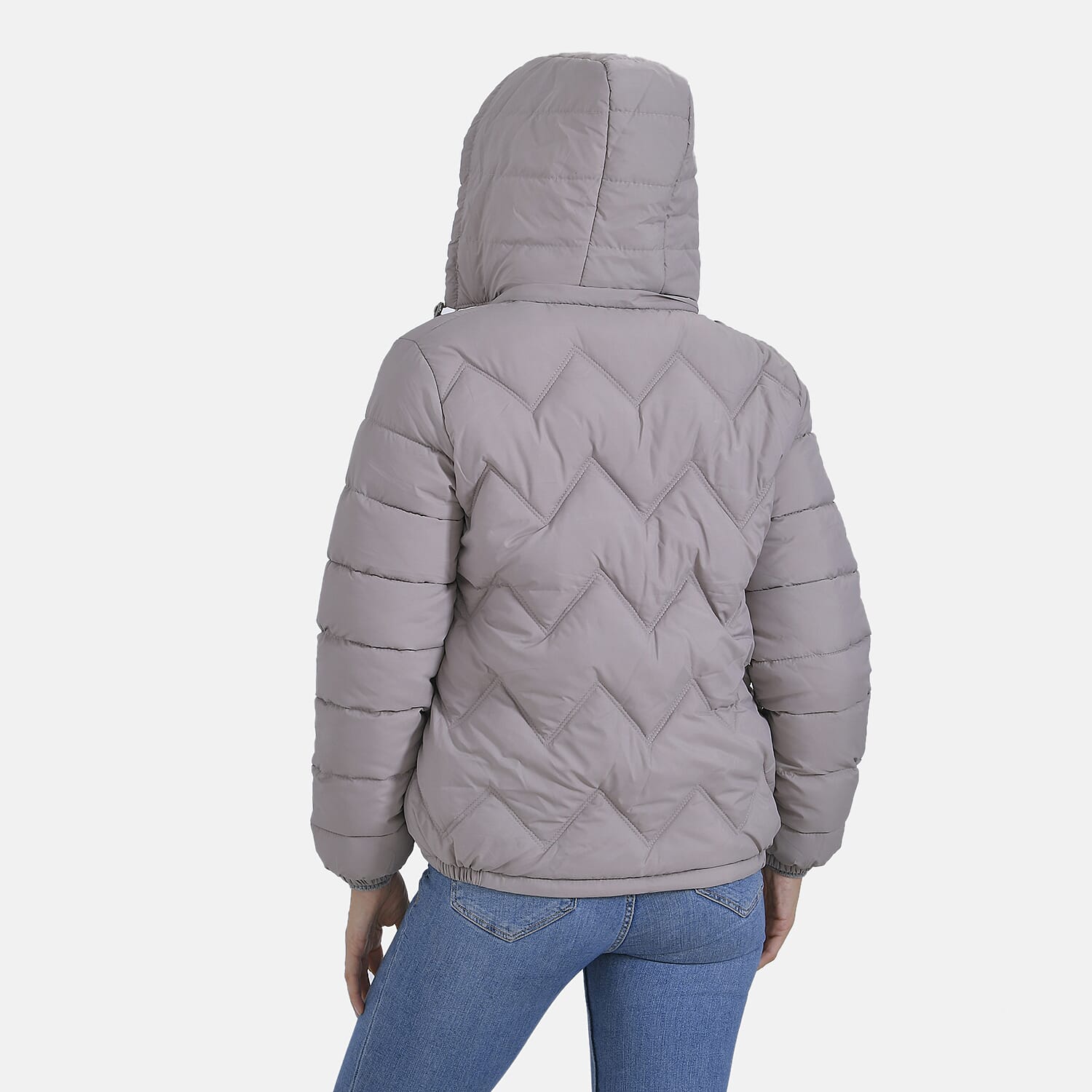 La Marey Lightning-Patterned Jacket (Size 24 to 26) - Beige