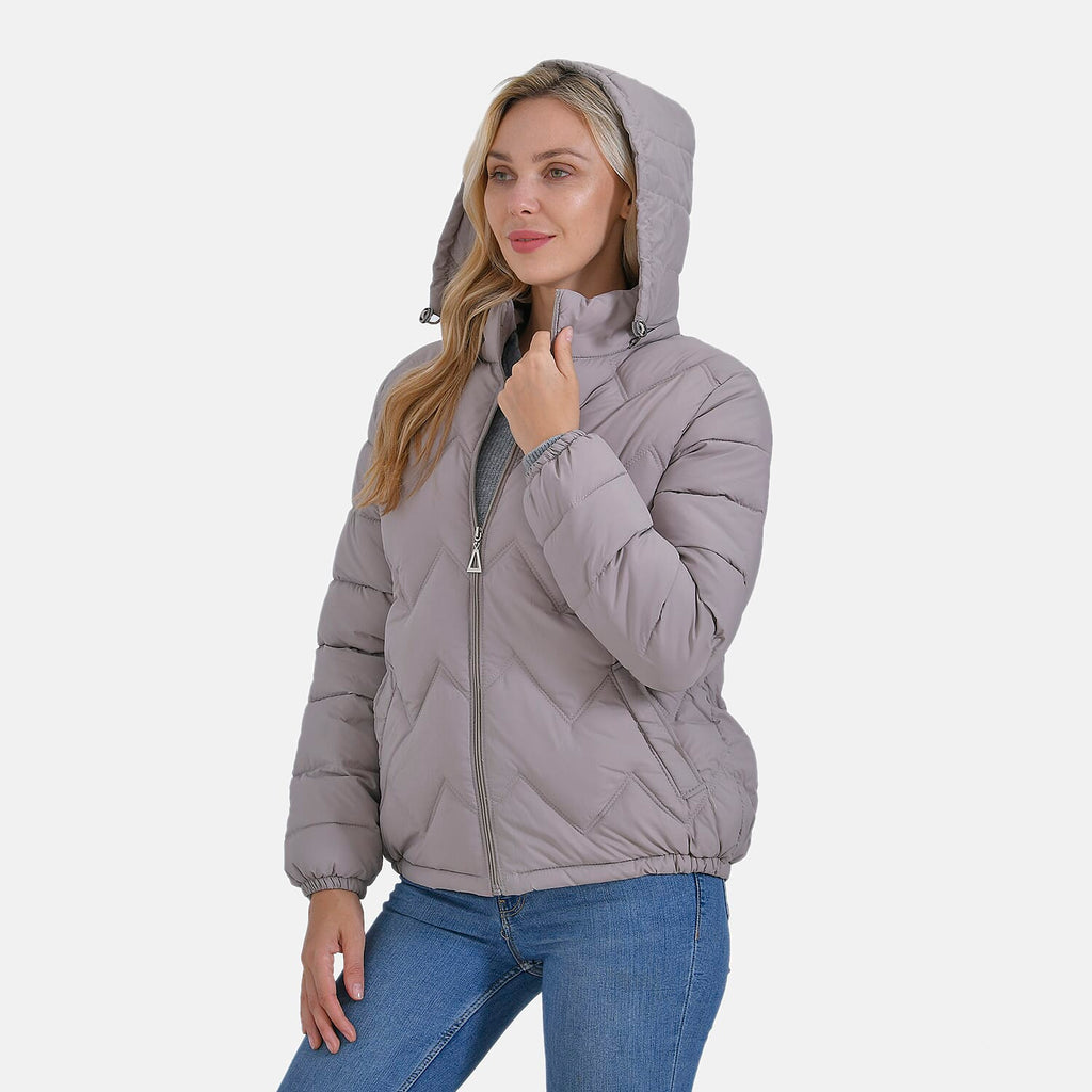 La Marey Lightning-Patterned Jacket (Size 24 to 26) - Beige
