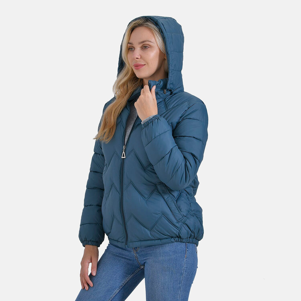 La Marey Lightning-Patterned Jacket (Size 24 to 26) - Blue