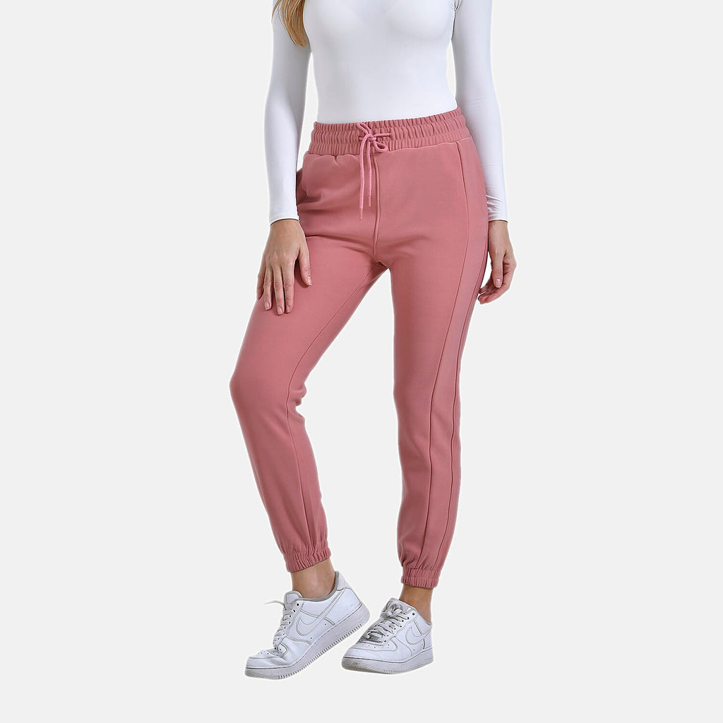 La Marey Pantone Elastic Trousers (Size L) - Pink