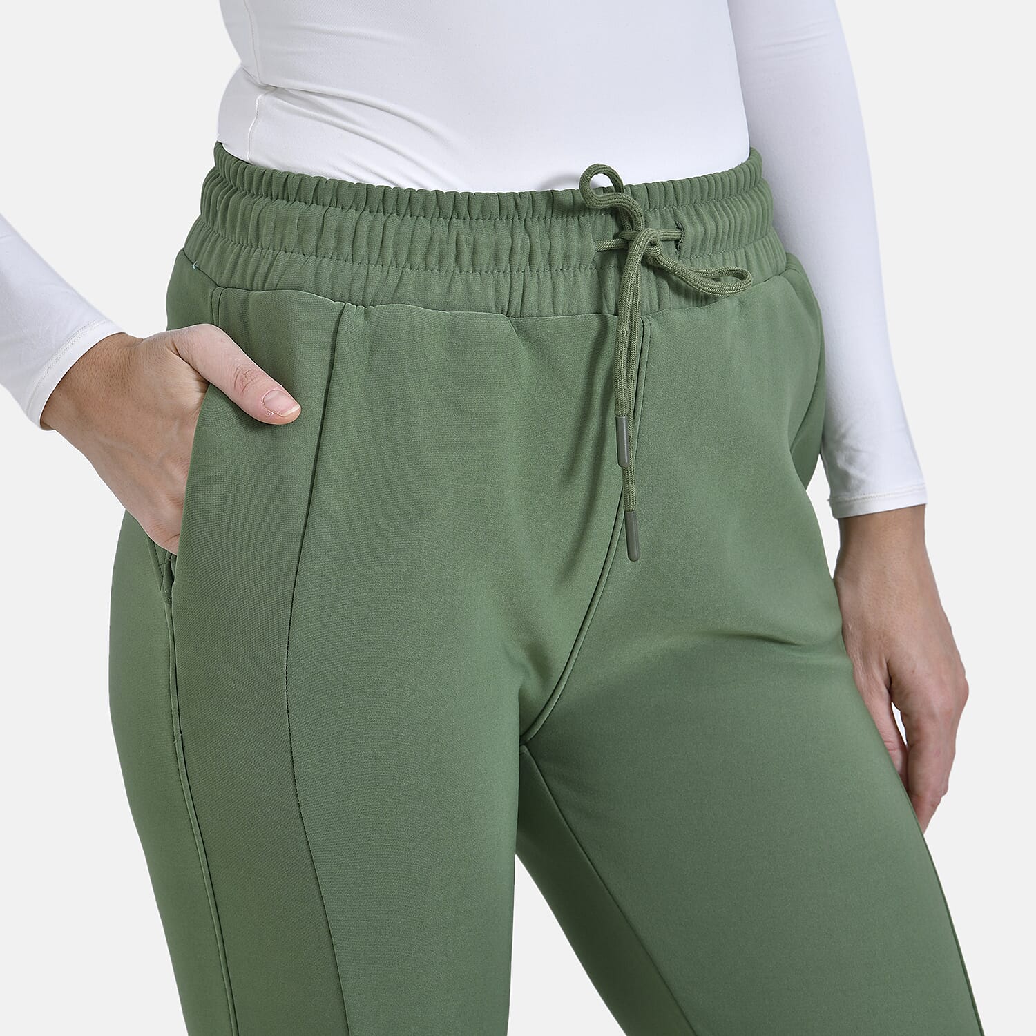 La Marey Pantone Elastic Trousers (Size M) - Green