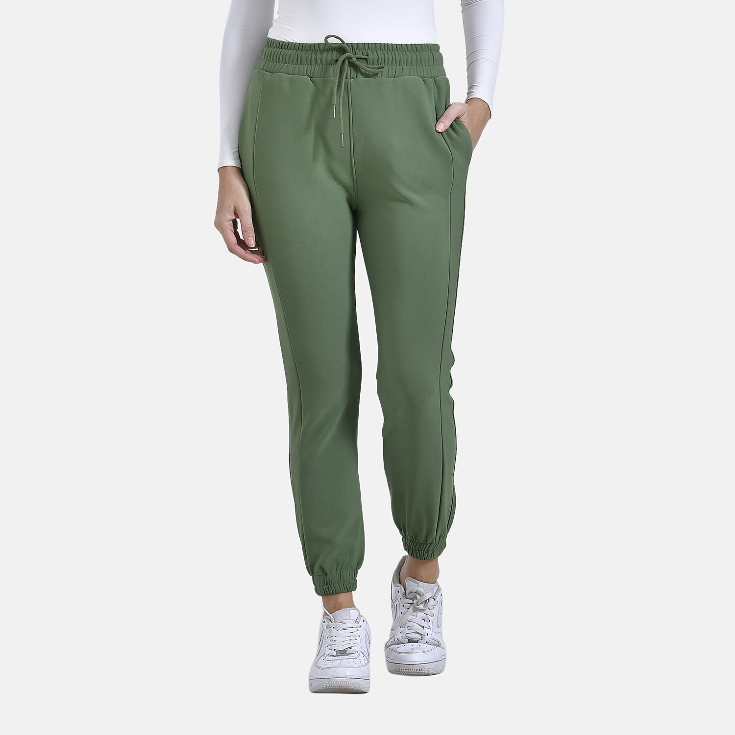 La Marey Pantone Elastic Trousers (Size XL) - Green