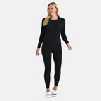 DOD- Cashmere Blend Thermal Scoop Neck Top & Legging Sets (Size XL) - Black