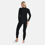 DOD- Cashmere Blend Thermal Scoop Neck Top & Legging Sets (Size XL) - Black