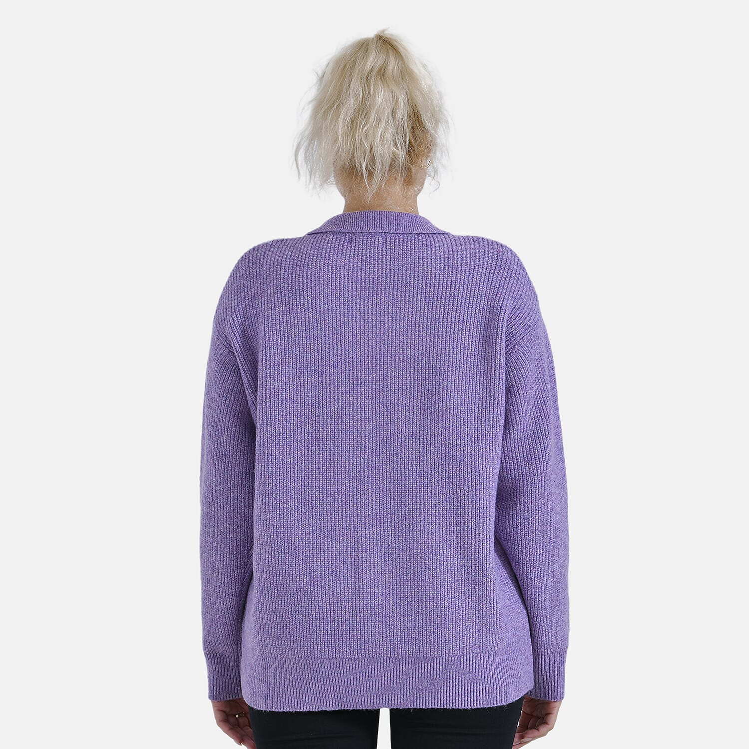 La Marey V neck Polo Sweater (Size 12 to 14) - Purple