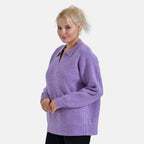 La Marey V neck Polo Sweater (Size 12 to 14) - Purple
