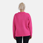 La Marey V neck Polo Sweater (Size 8 to 10) - Pink