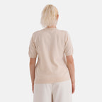 La Marey Summer Knit Short Sleeve Top (Size M, Fit 12 To 14) - Yellow