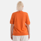 La Marey Summer Knit Short Sleeve Top (Size XL, Fit 20 To 22) - Orange