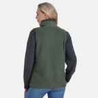 La Marey Turtleneck Gilet with Pockets (Size 16 to 18) - Green
