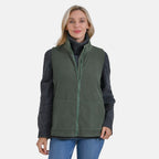 La Marey Turtleneck Gilet with Pockets (Size 16 to 18) - Green