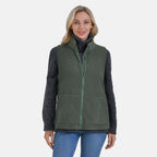 La Marey Turtleneck Gilet with Pockets (Size 20 to 22) - Green