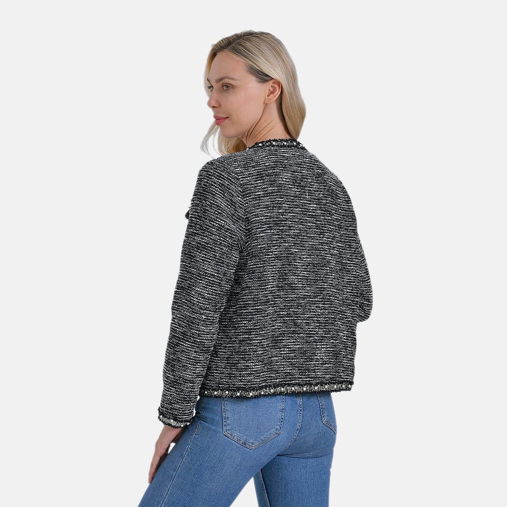La Marey Classic Twill Jacket (Size S) - Black - White Plaid