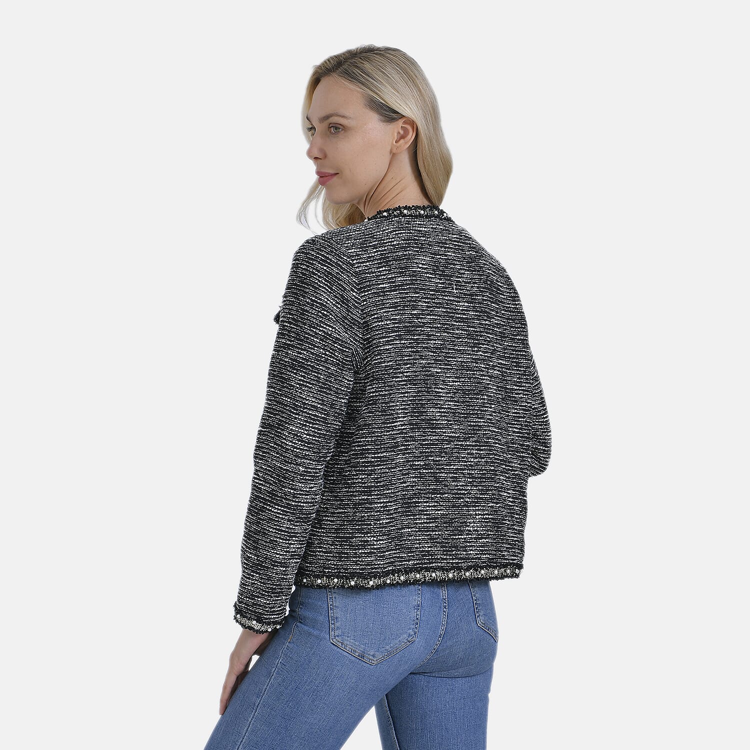 La Marey Classic Twill Jacket (Size S) - Black - White Plaid