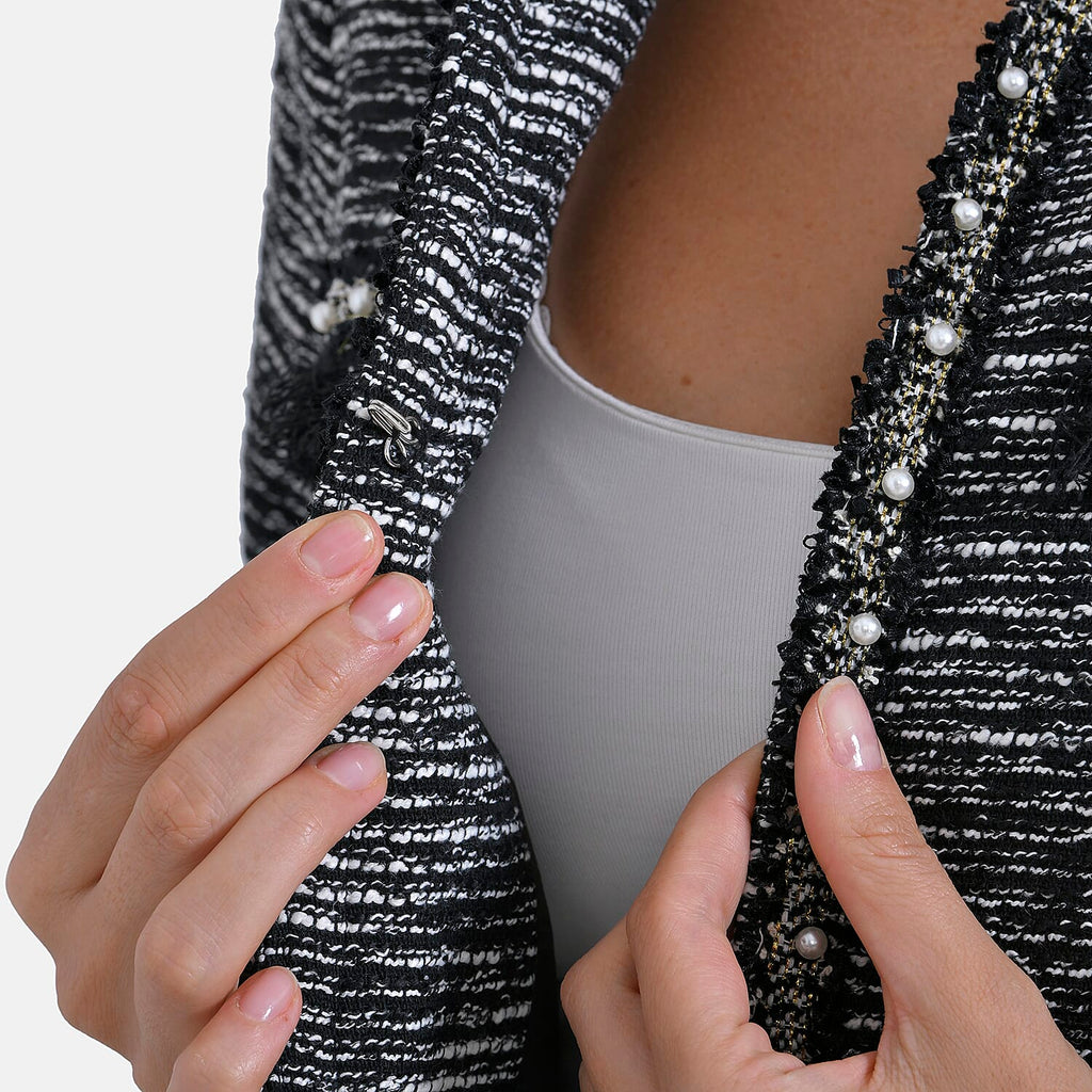 La Marey Classic Twill Jacket (Size S) - Black - White Plaid