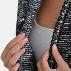 La Marey Classic Twill Jacket (Size S) - Black - White Plaid