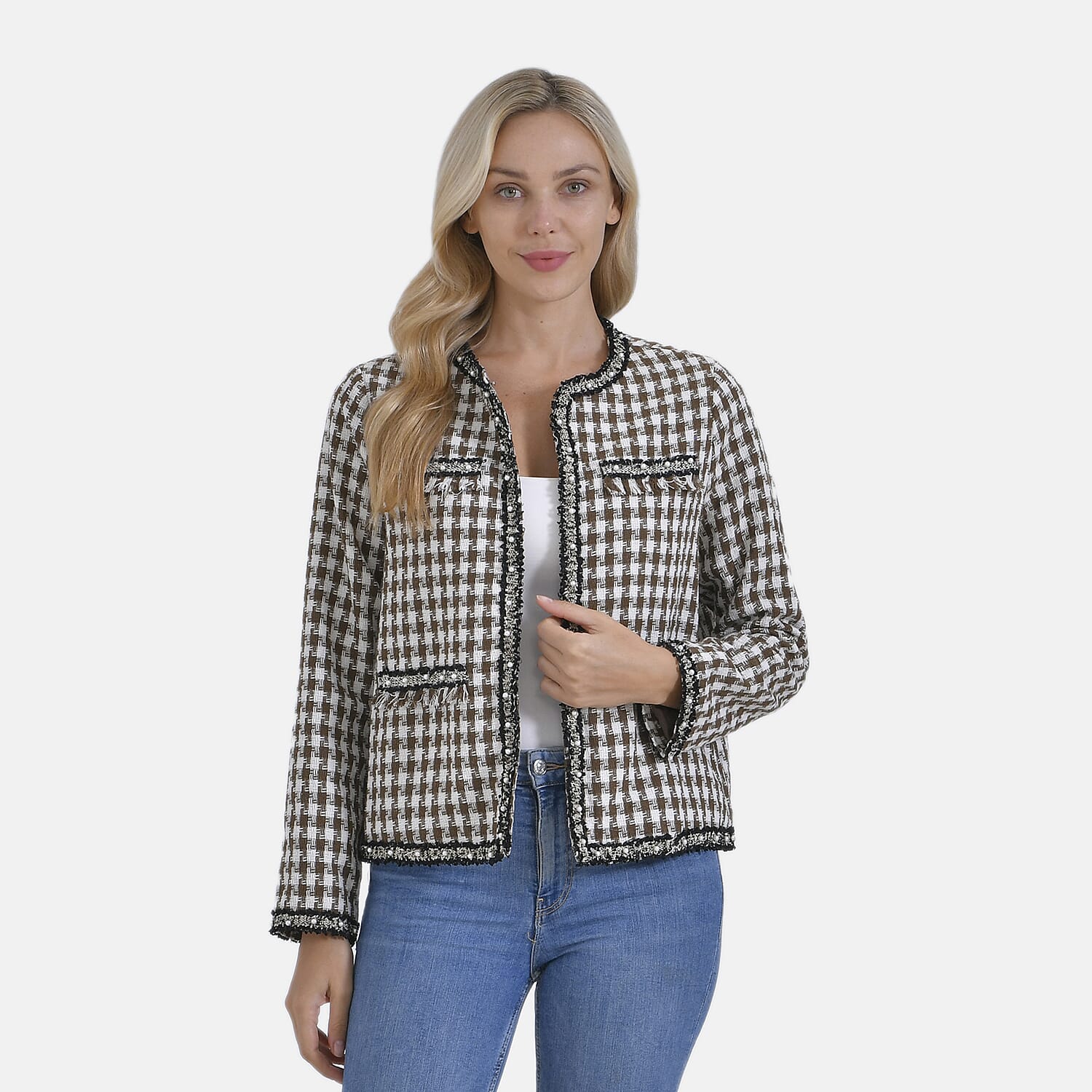 La Marey Classic Twill Jacket (Size S) - Brown Plaid