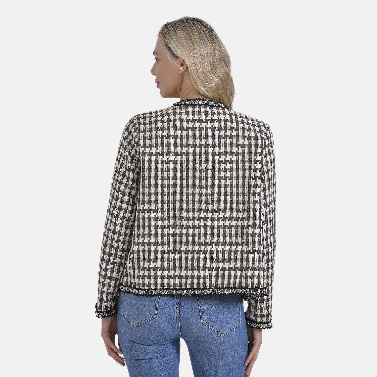 La Marey Classic Twill Jacket (Size 12 to 14) - Brown & White