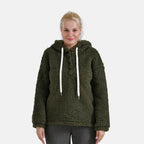 La Marey Plush Hoodie with Buttons (Size XL) - Green