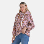 La Marey Plush Hoodie with Buttons (Size 12 to 14) - Pink