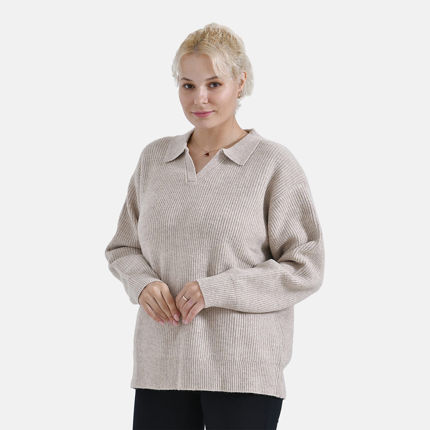 La Marey Polo Jumper (Size 12 to 14) - Beige