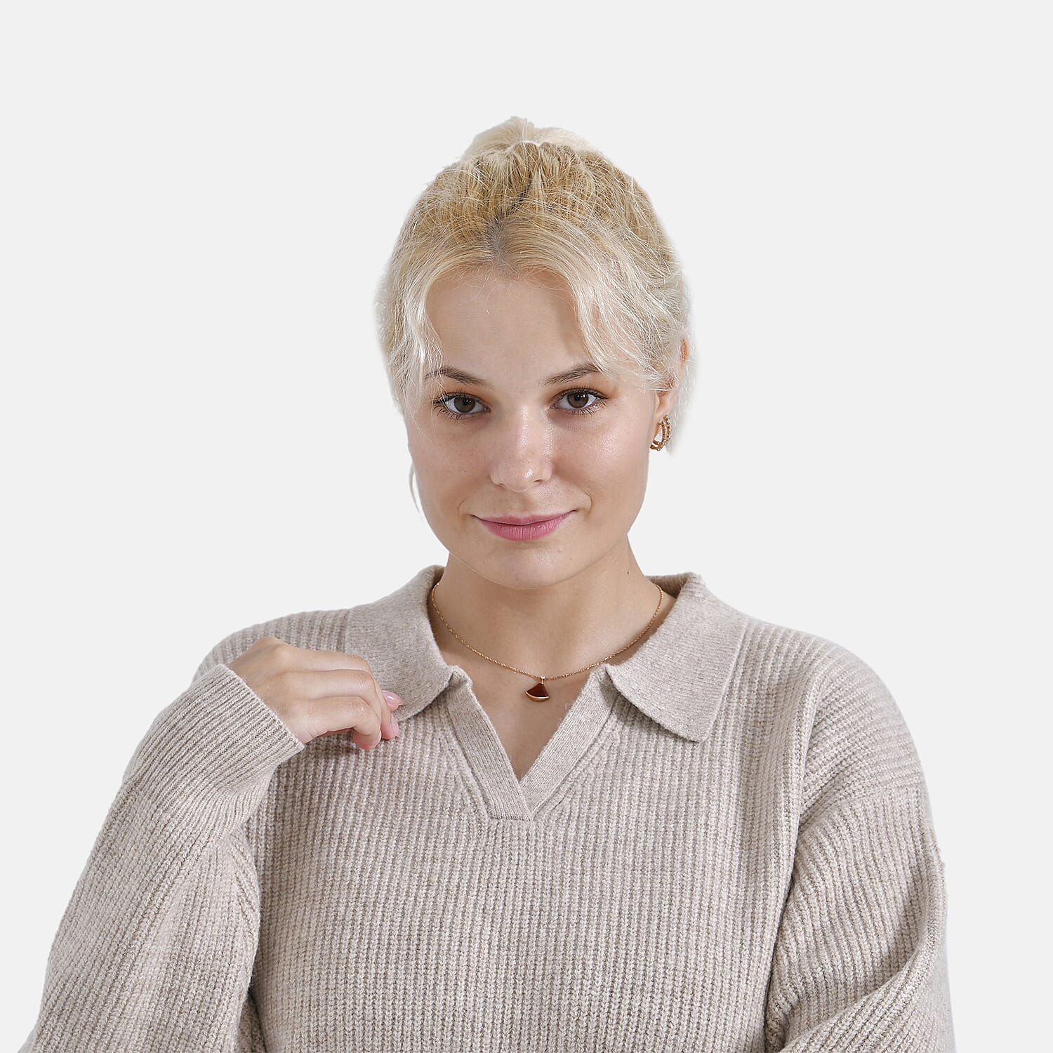 La Marey Polo Jumper (Size 12 to 14) - Beige