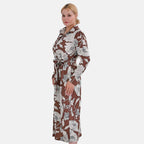 La Marey Floral Dress (Size S 8 TO 10) - Brown & Brown