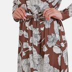 La Marey Floral Dress (Size S 8 TO 10) - Brown & Brown