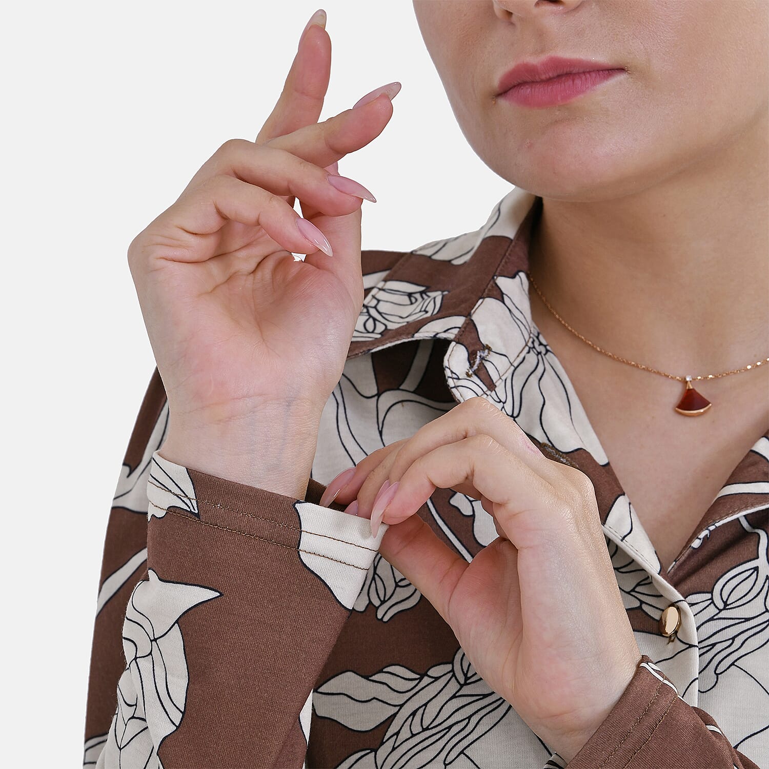 La Marey Floral Dress (Size S 8 TO 10) - Brown & Brown