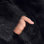 La Marey Faux Fur Coat (Size 8 to 14) - Black.
