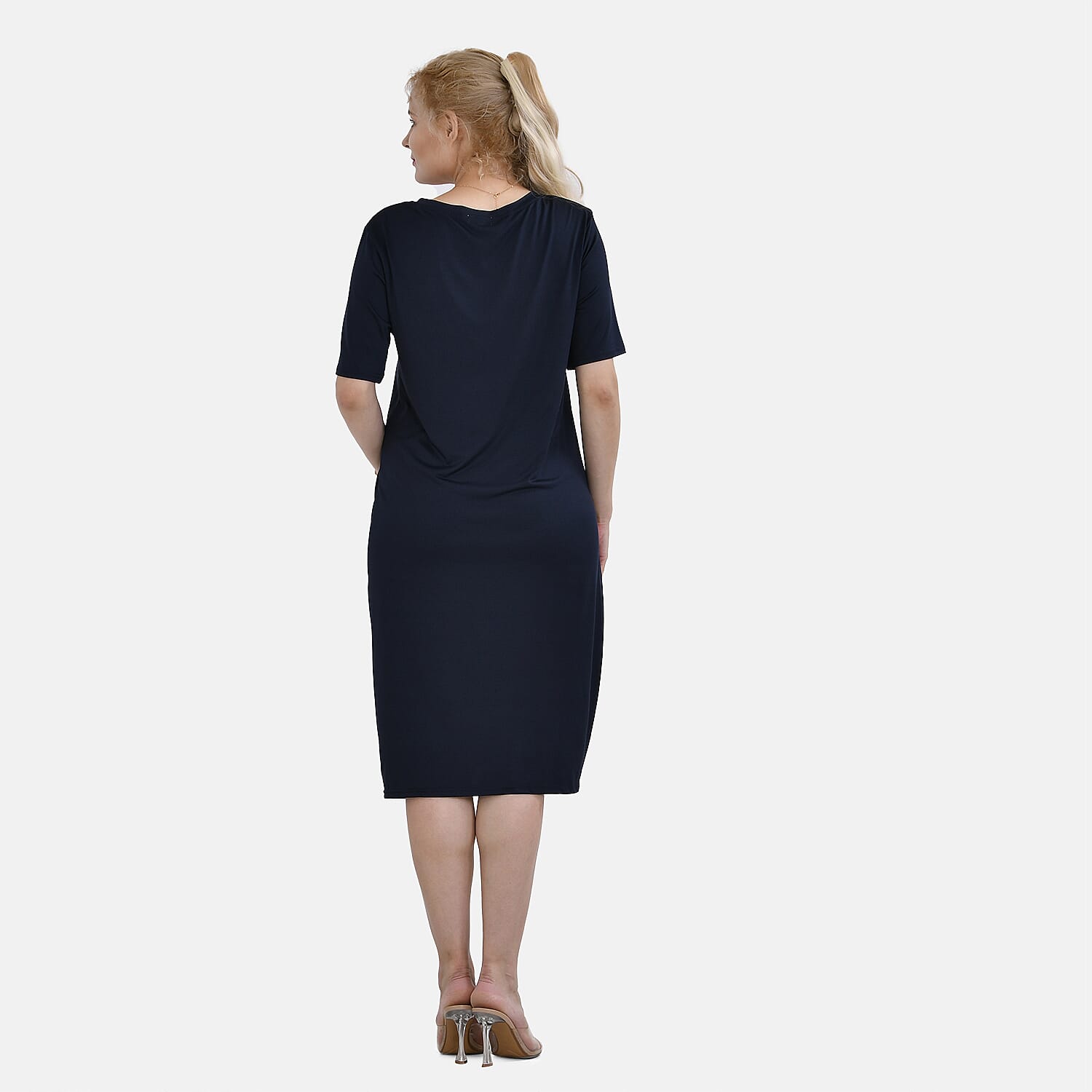 La Marey Jersey One-Piece Dress (Size XXL) - Navy Blue