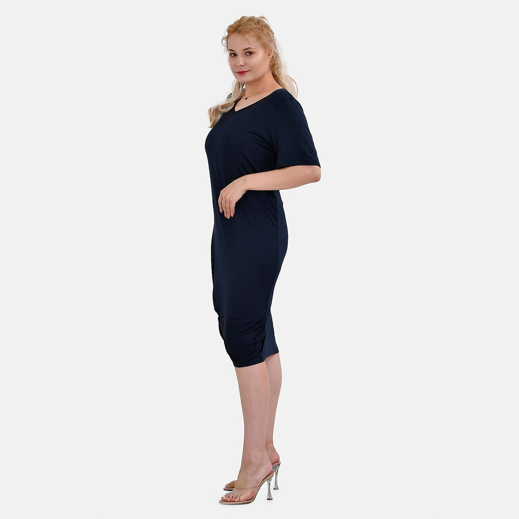 La Marey Jersey One-Piece Dress (Size XXL) - Navy Blue