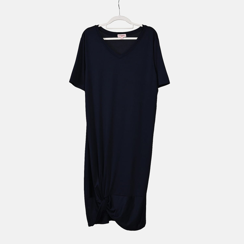 La Marey Jersey One-Piece Dress (Size XXL) - Navy Blue