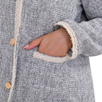 La Marey Tweed Patterned Jacket (Size M 12 to 14) - Grey & Black