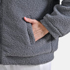 La Marey Ladies Fleece Button Up Jacket (Size 8 to 10) - Grey