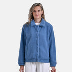 La Marey Ladies Fleece Button Up Jacket (Size 16 to 18) - Blue