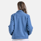 La Marey Ladies Fleece Button Up Jacket (Size 16 to 18) - Blue