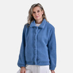 La Marey Ladies Fleece Button Up Jacket (Size 16 to 18) - Blue