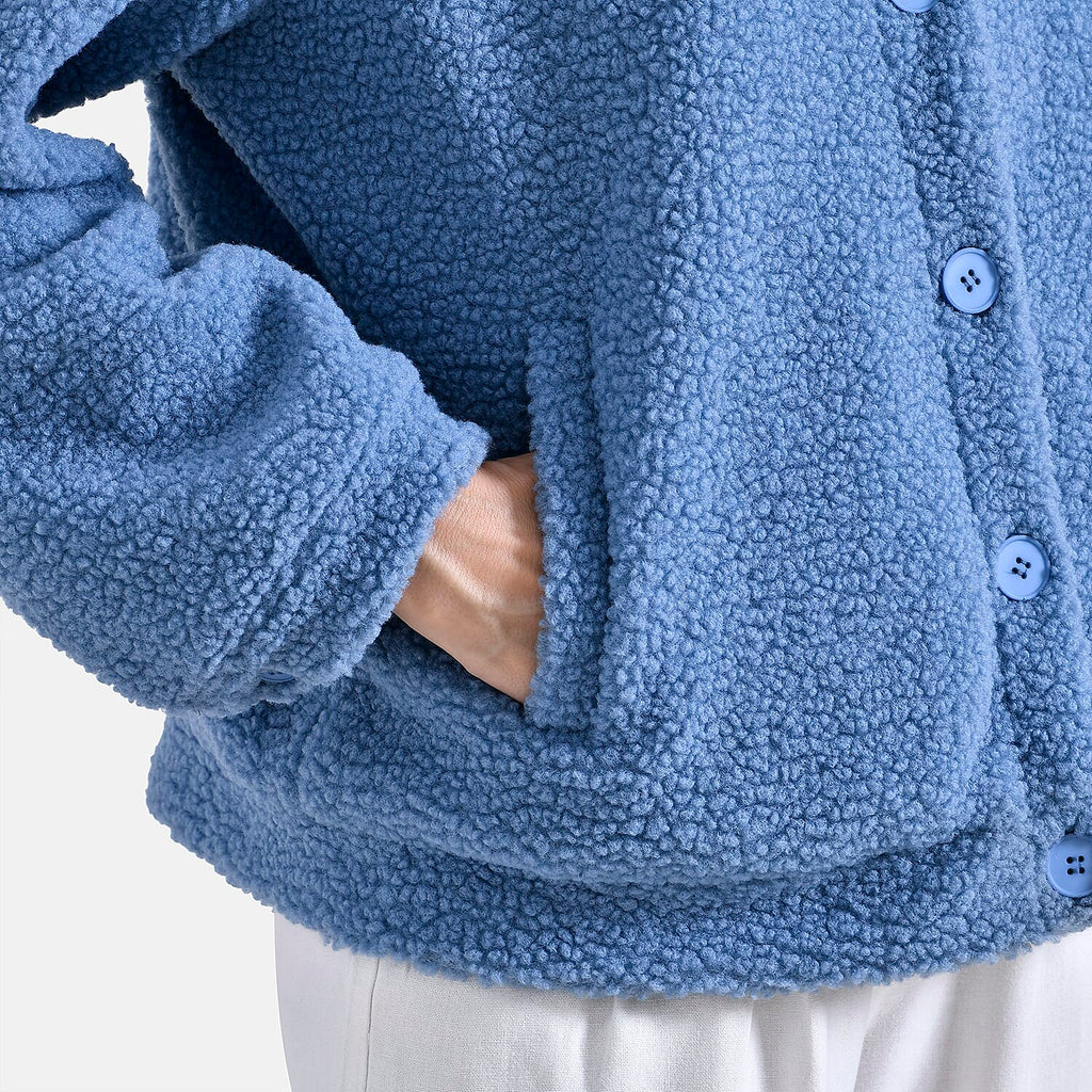 La Marey Ladies Fleece Button Up Jacket (Size 16 to 18) - Blue