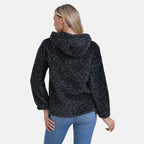 La Marey Plush Hoodie with Buttons (Size 8 to 10) - Black