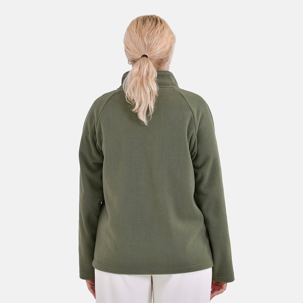 La Marey Teddy Borg Fleece Zip-up Jacket (Size XL) - Olive Green