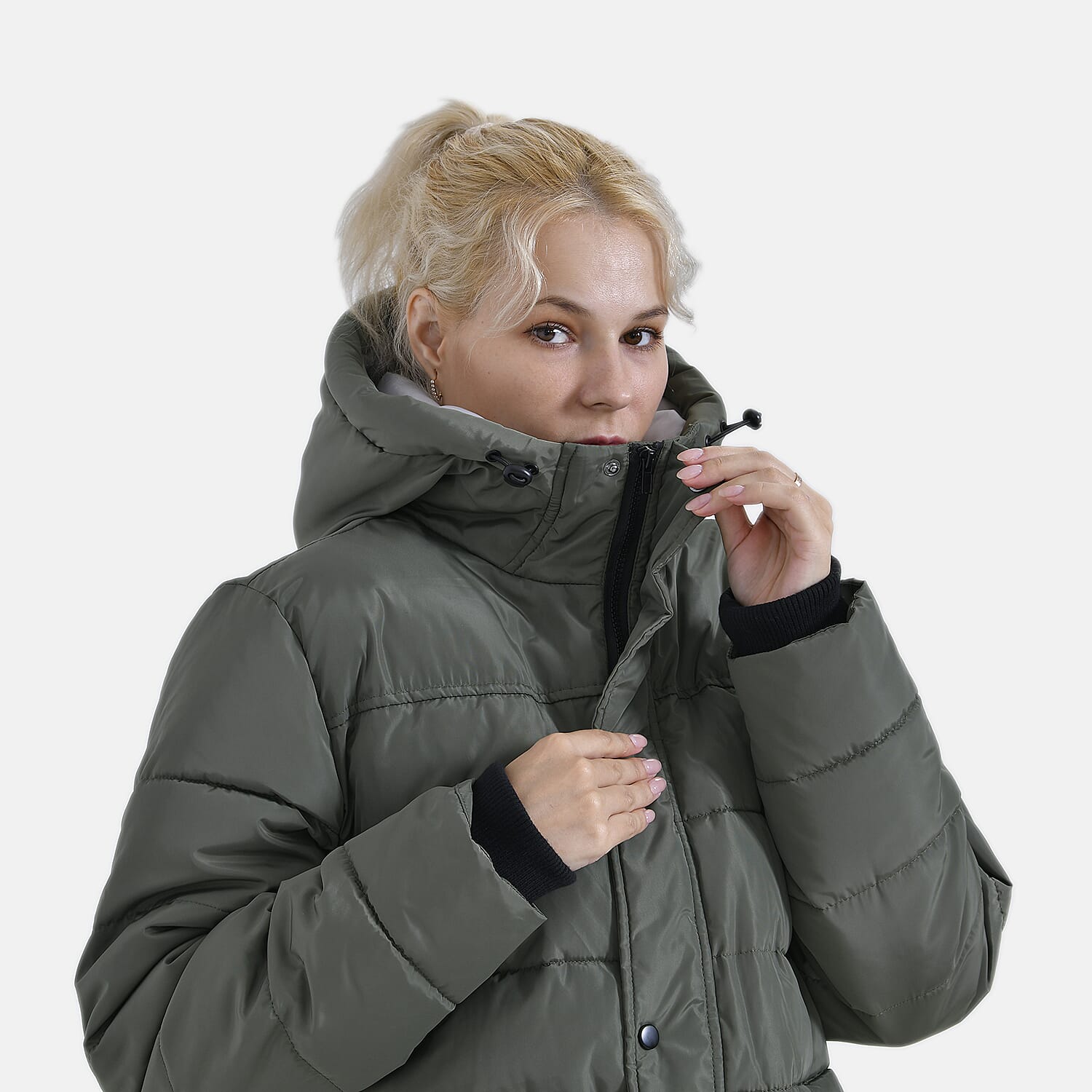 La Marey Windbreaker Padded Jacket (Size 16 to 18) - Green