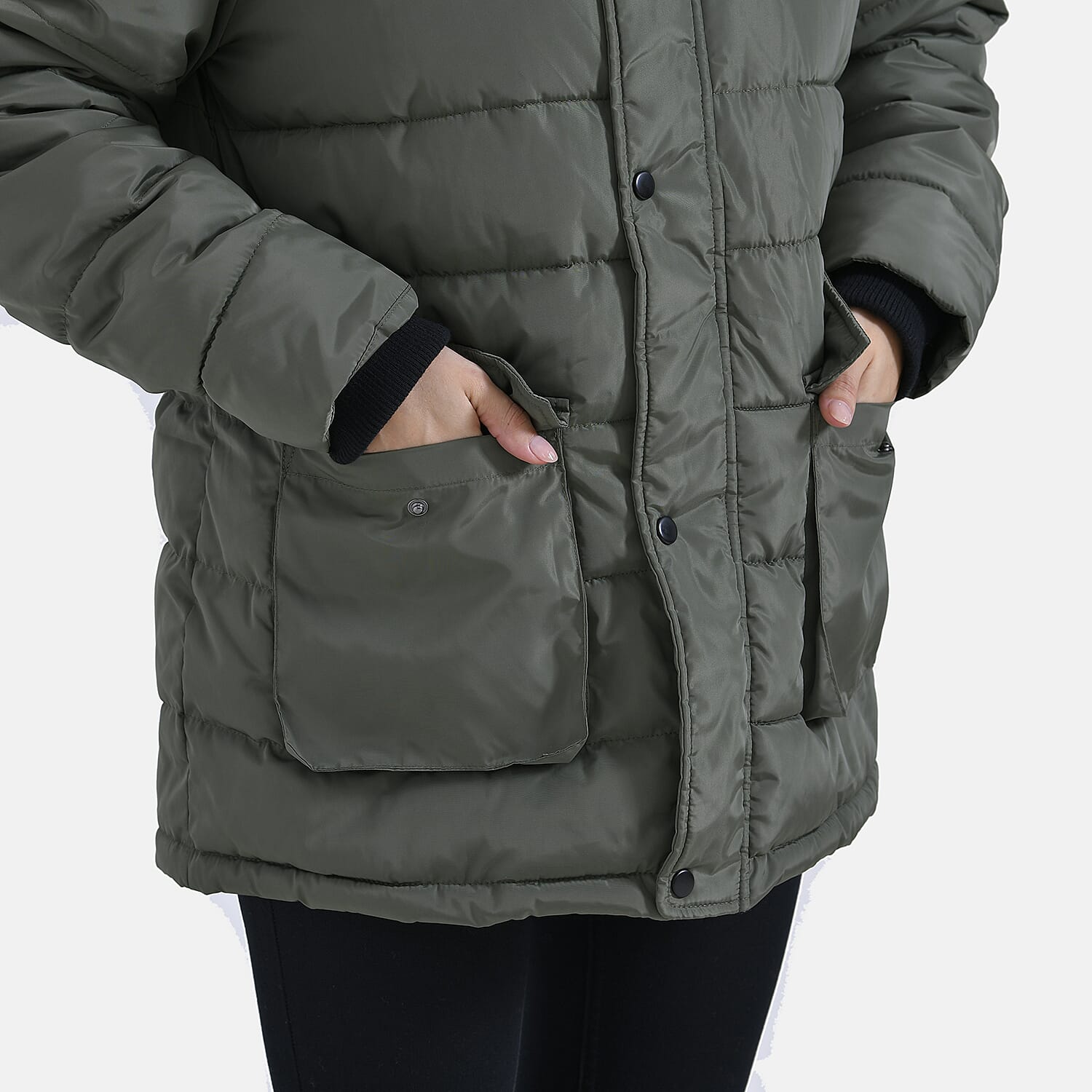 La Marey Windbreaker Padded Jacket (Size 16 to 18) - Green