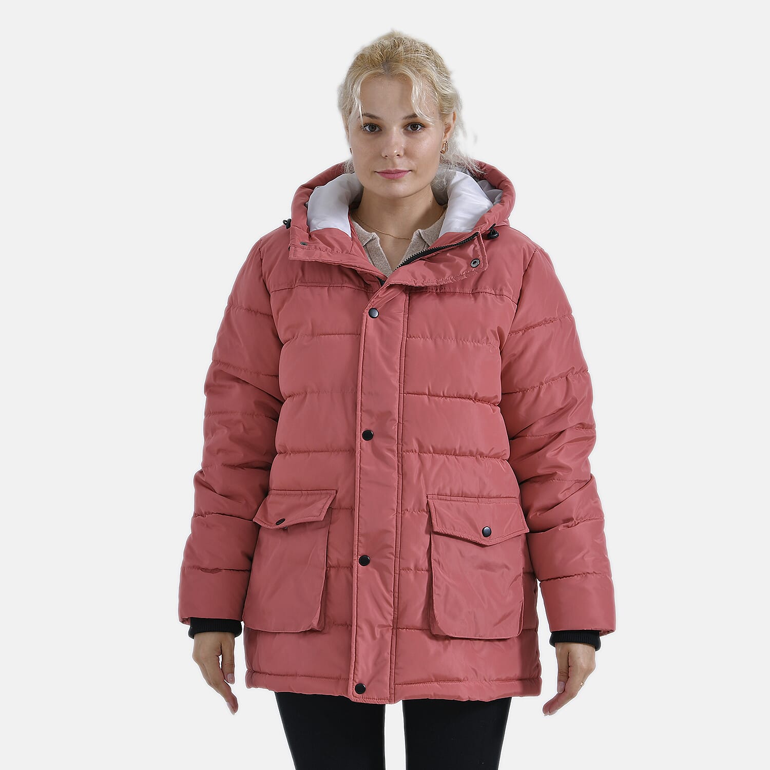 La Marey Windbreaker Padded Jacket (Size 16 to 18) - Coral