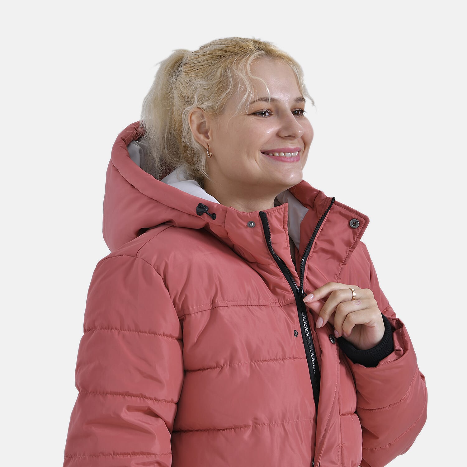 La Marey Windbreaker Padded Jacket (Size 16 to 18) - Coral